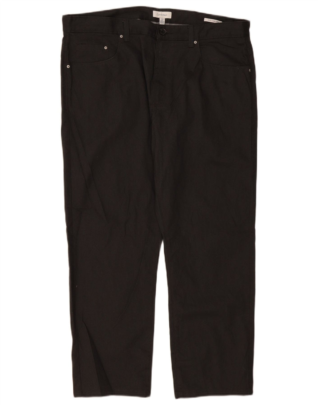 CALVIN KLEIN Pantalon décontracté coupe slim pour homme W36 L30 Noir Coton