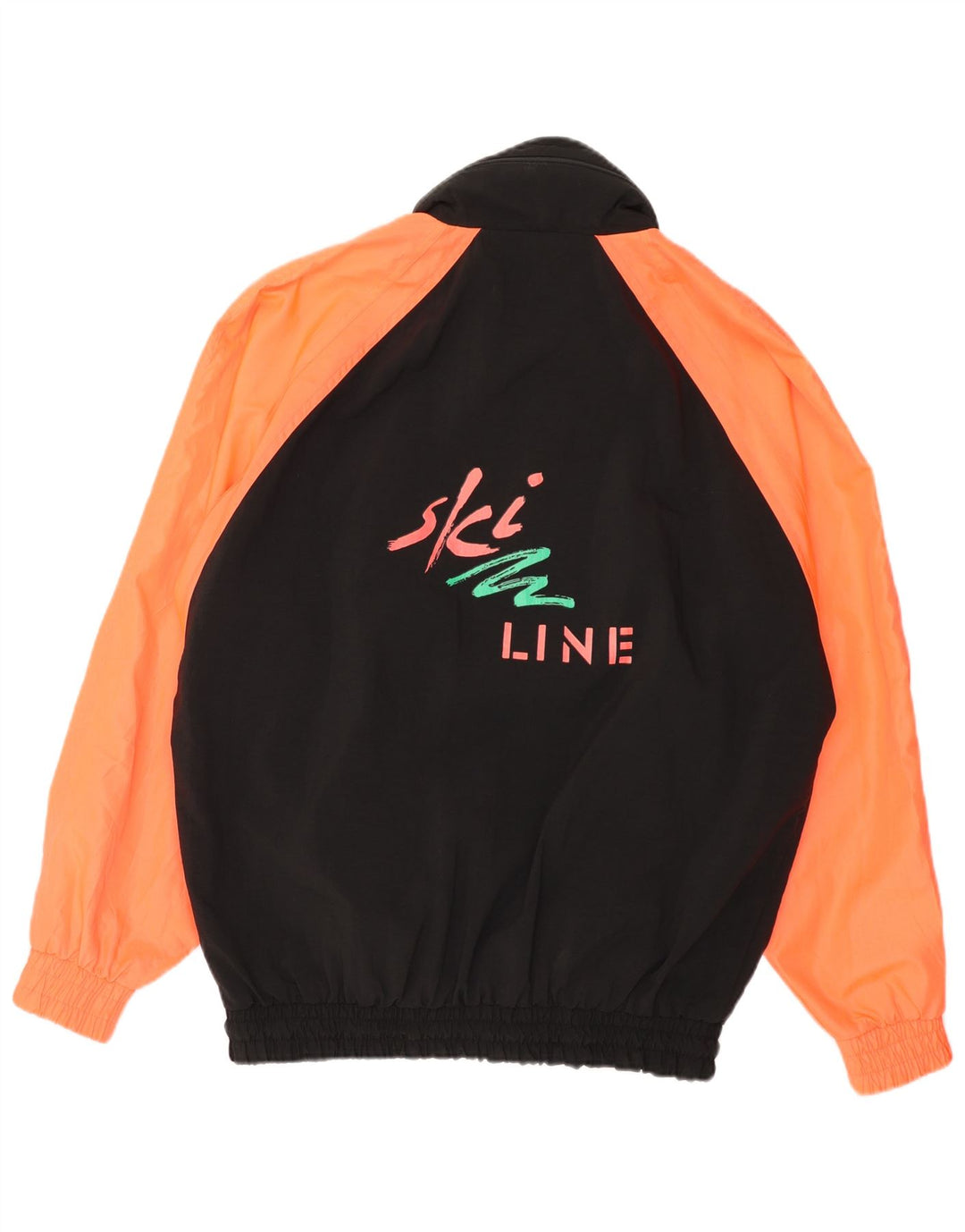 COSMOS Veste coupe-vent graphique coupe ample pour homme UK 36 Small Noir