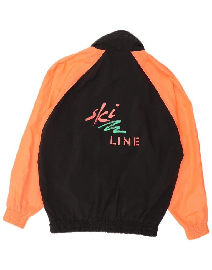 COSMOS Veste coupe-vent graphique coupe ample pour homme UK 36 Small Noir