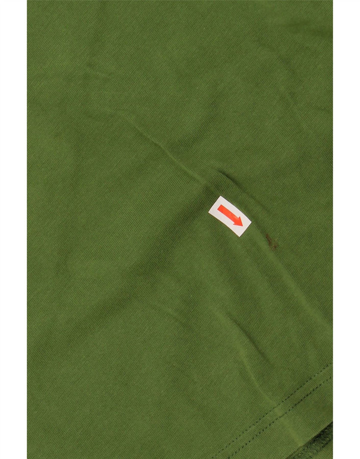 CHAMPION Haut Graphique Celtics à Manches Longues pour Hommes en Coton Vert Large