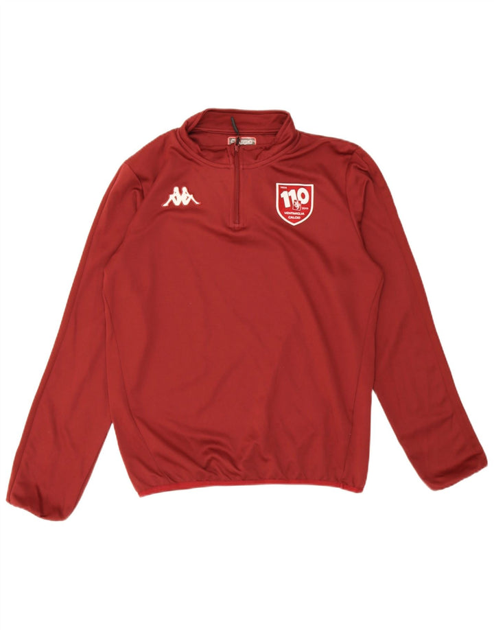 Kappa Haut de Survêtement Graphique à Col Zippé Homme Marron Moyen Polyester