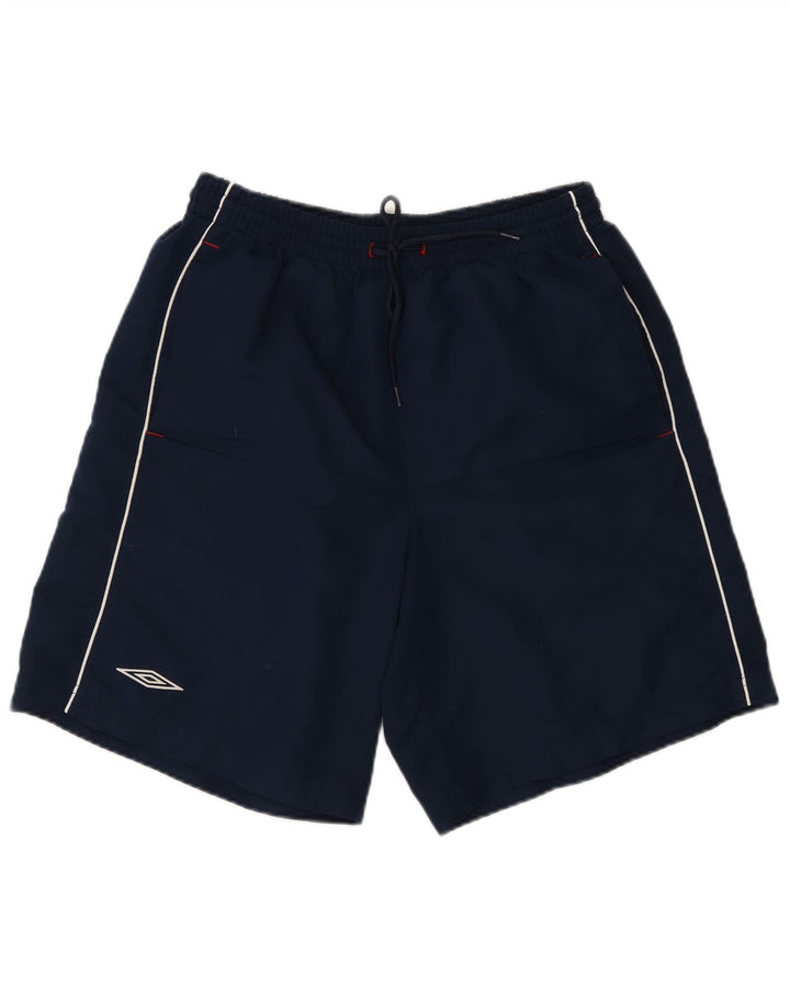 Umbro Short de Sport Graphique Homme Bleu Marine Moyen Polyester