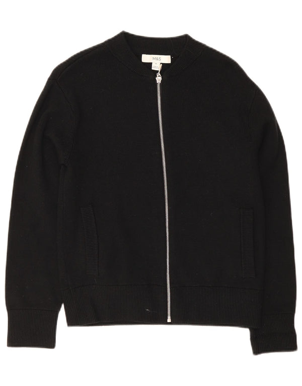 Marks & Spencer Pull Cardigan Femme UK 6 XS Noir Viscose
