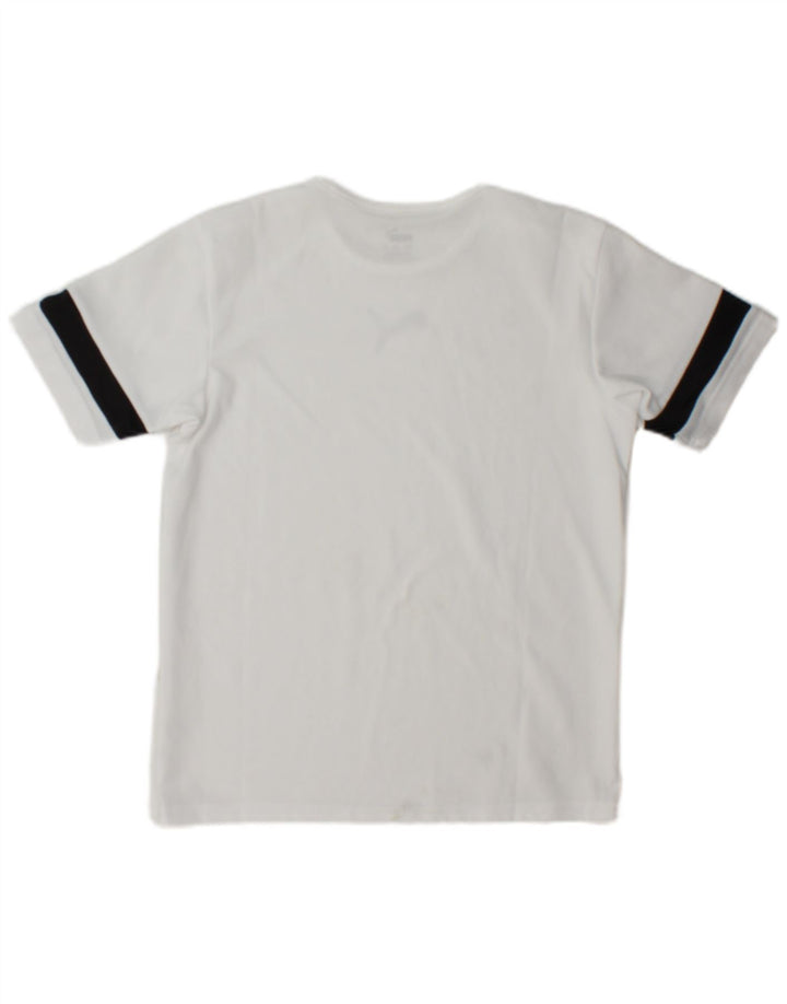 Puma T-Shirt Top Garçon 13-14 ans Blanc Colourblock