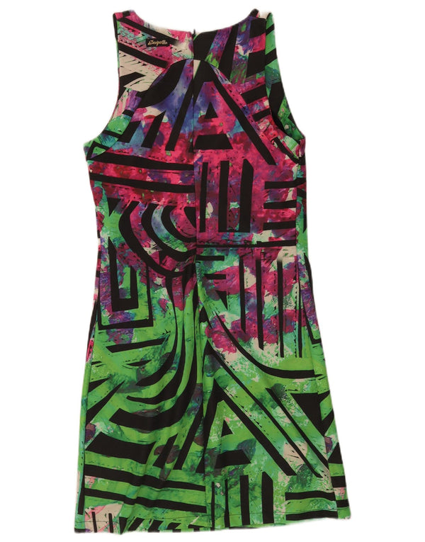 Desigual Womens Sleeveless Sheath Dress UK 10 Small Multicoloured Geometric