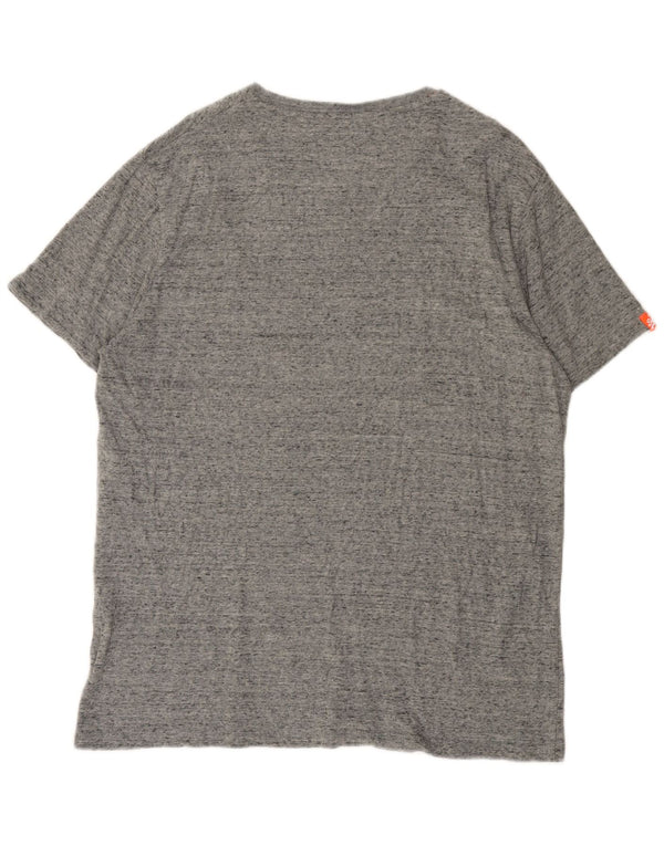Superdry T-Shirt Homme Top 3XL Gris Moucheté Coton