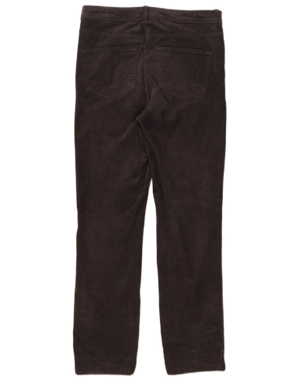 Marks & Spencer Pantalon droit en velours côtelé pour femme UK 12 Medium W30 L27 Gris