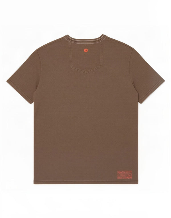 Fat Face T-Shirt Graphique Homme Marron Moyen Moucheté Coton
