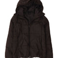 Adidas Veste rembourrée à capuche pour femme UK 8/10 Petit Noir Polyester