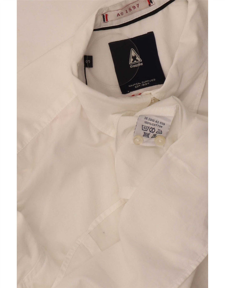 Gaastra Chemise Femme UK 10 Petit Coton Blanc