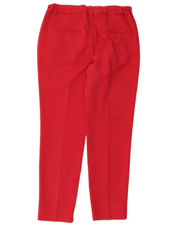 Zara Womens Slim Chino Trousers Large W30 L27 Pink Cotton