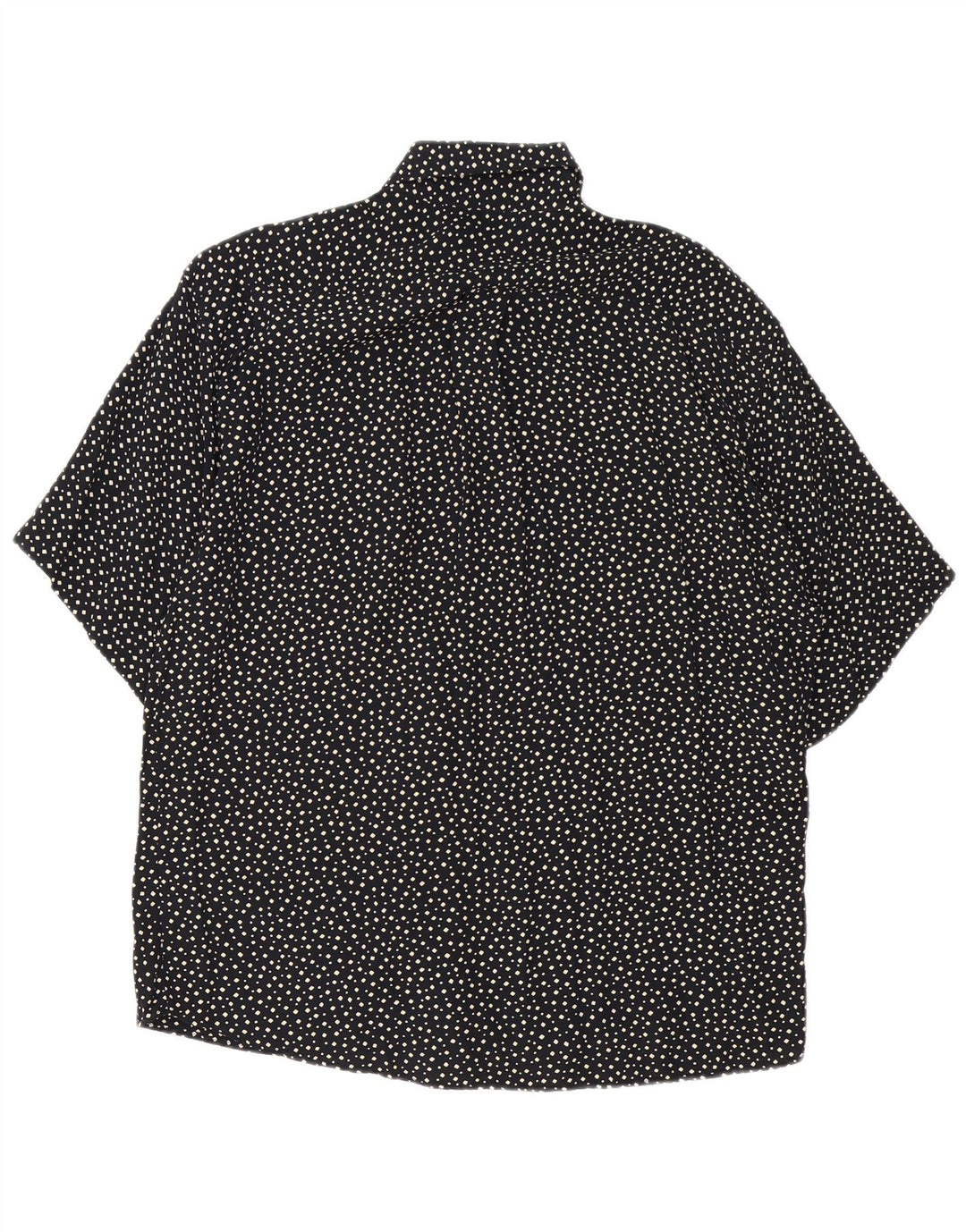 vintage Chemise à manches courtes pour hommes Noir moyen tacheté
