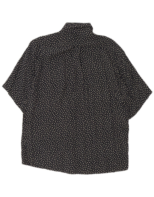 vintage Chemise à manches courtes pour hommes Noir moyen tacheté