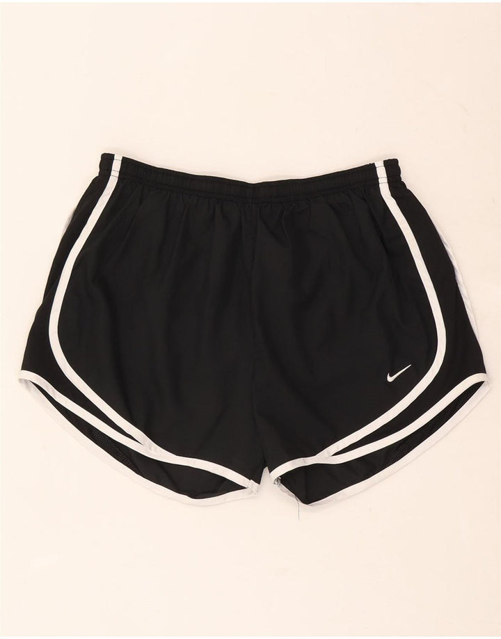 Nike Short de sport Dri Fit pour femme UK 14 Noir moyen Polyester