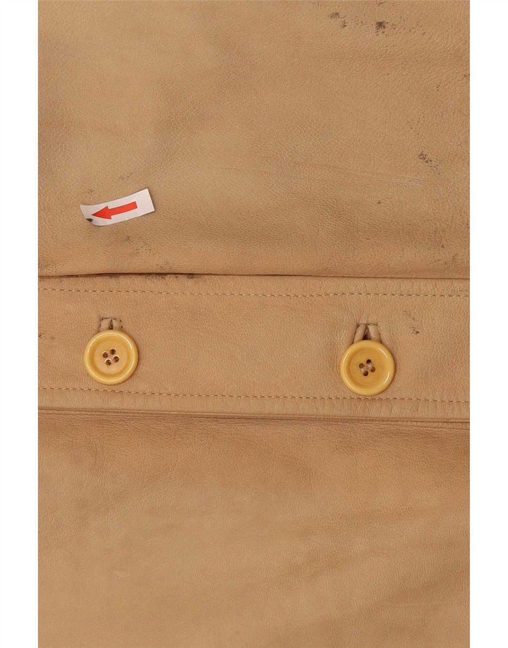 veste en cuir homme vintage IT 52 XL Beige