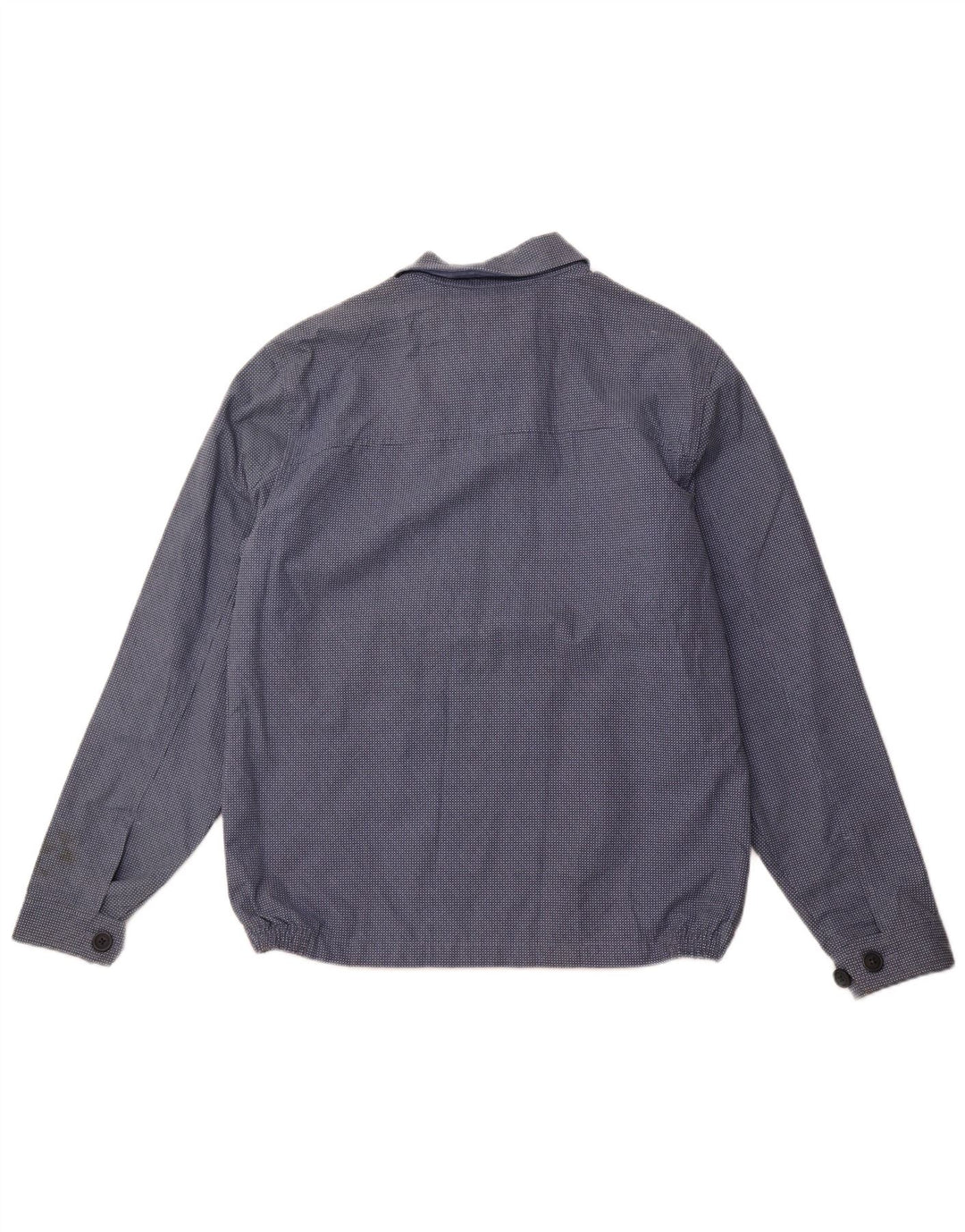 MARKS & SPENCER Veste Bomber Homme UK 38 Bleu Moyen Coton Tacheté