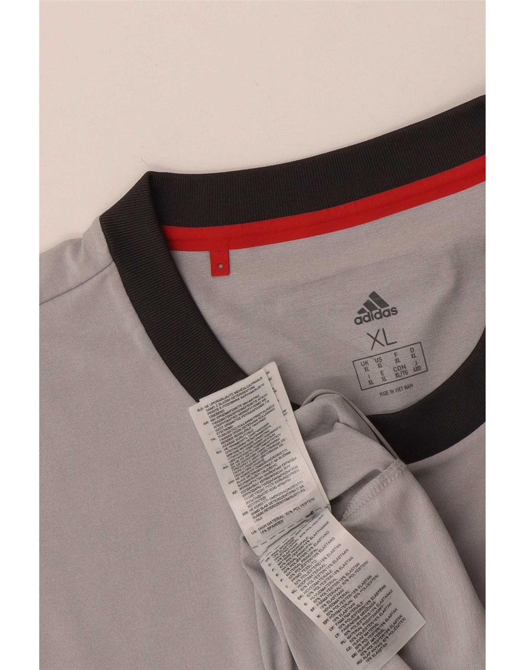 Adidas Mens Graphic T-Shirt Top XL Gris Polyester