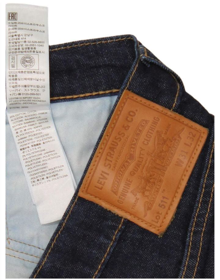 Levi's Jean Slim 511 Homme W31 L32 Bleu Marine Coton Classique
