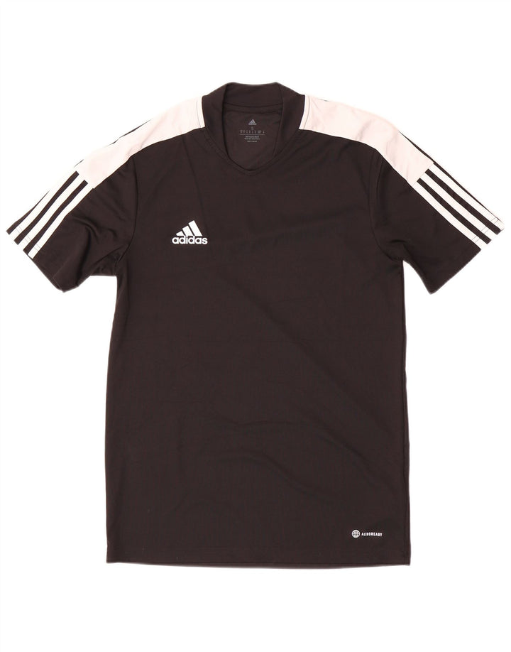 Adidas Hommes Aeroready T-Shirt Haut Petit Noir Colorblock Polyester