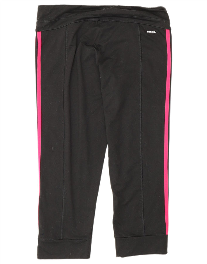 Adidas Femmes Climalite Capri Leggings UK 12/14 Moyen Noir Polyester