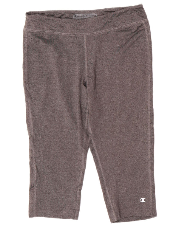 Champion Leggings Capri Femme UK 12 Gris Moyen Polyester