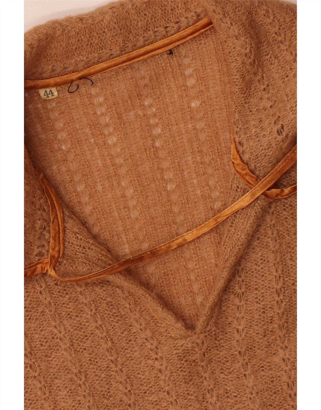 vintage Femme Robe Pull à Manches Longues IT 44 Brun Moyen