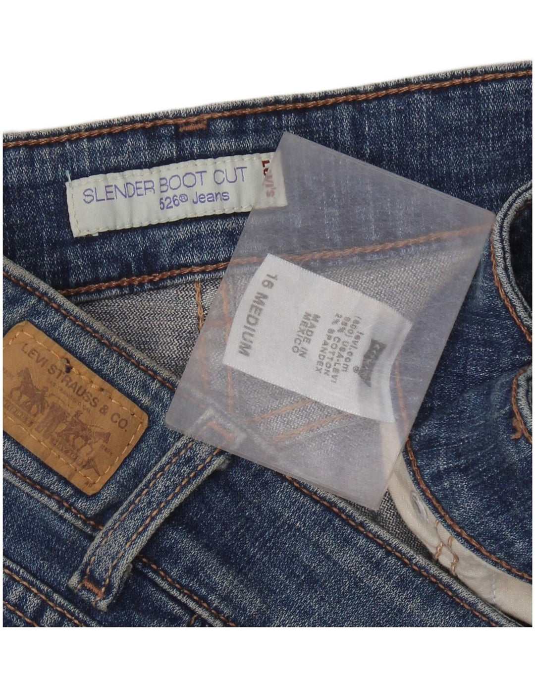 LEVI'S Jean bootcut slim taille haute 526 pour femme US 16 2XL W36 L32 Bleu