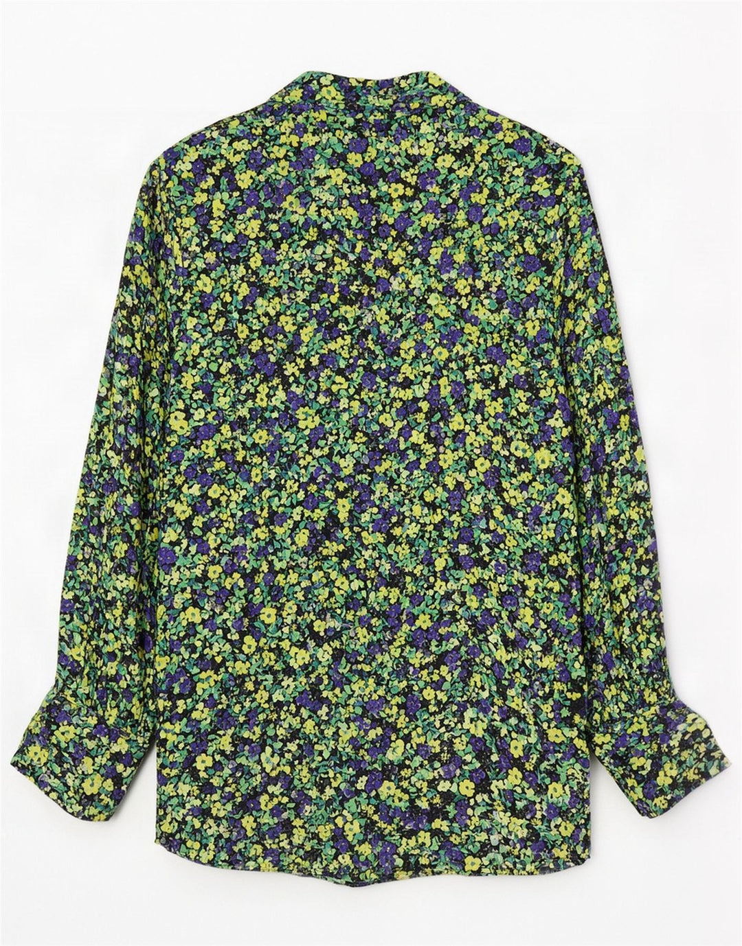 Zara Femme Chemisier UK 10 Petite Viscose Florale Multicolore
