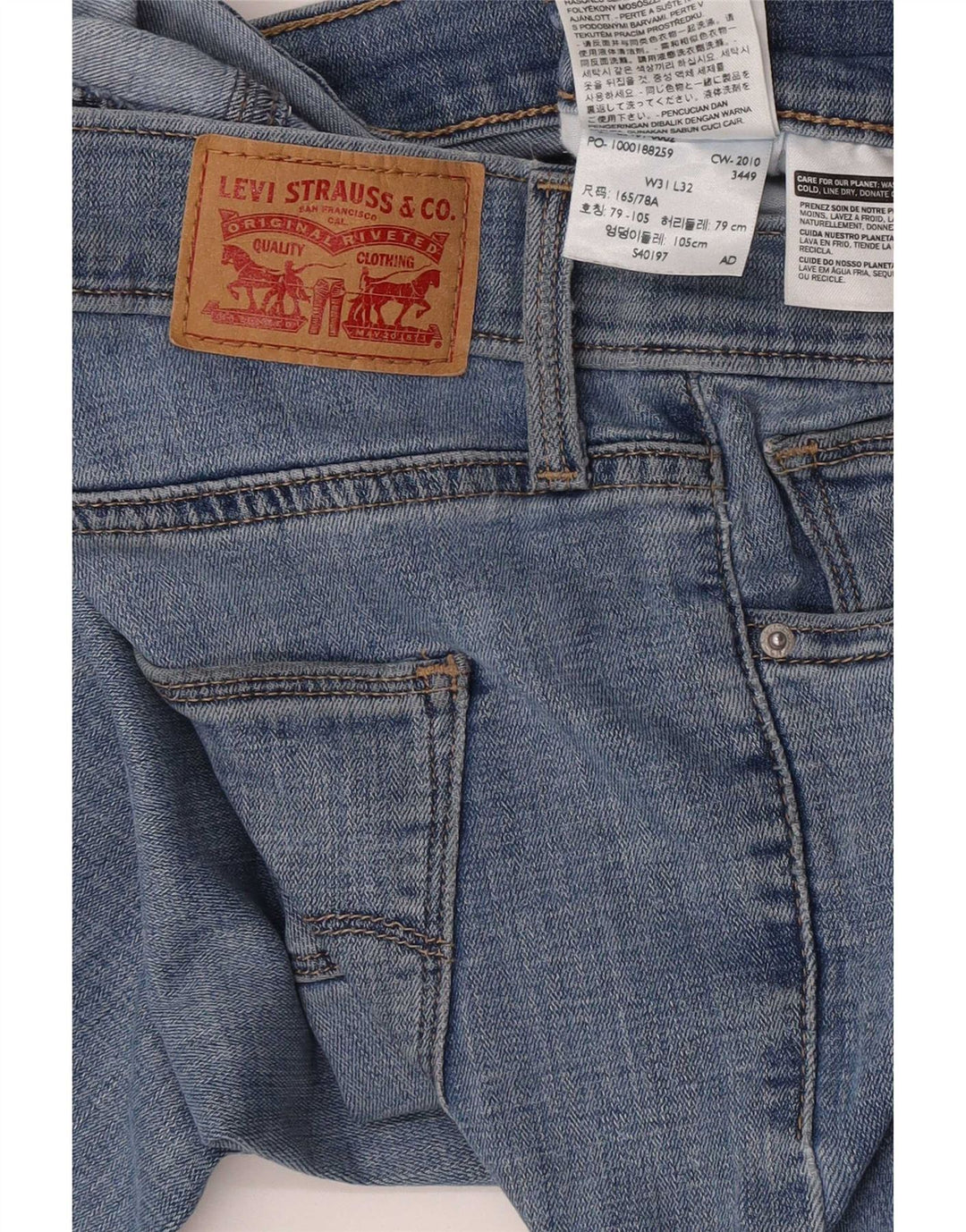 Levi's Jean Slim Femme W31 L32 Bleu Coton