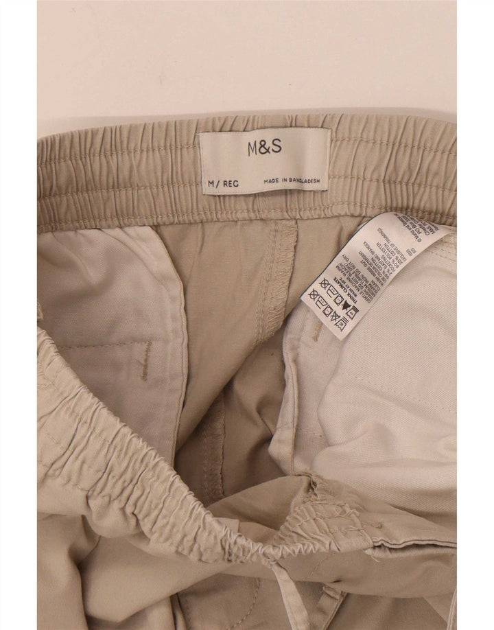 Marks & Spencer Pantalon Chino Slim Homme Moyen W32 L29 Coton Beige