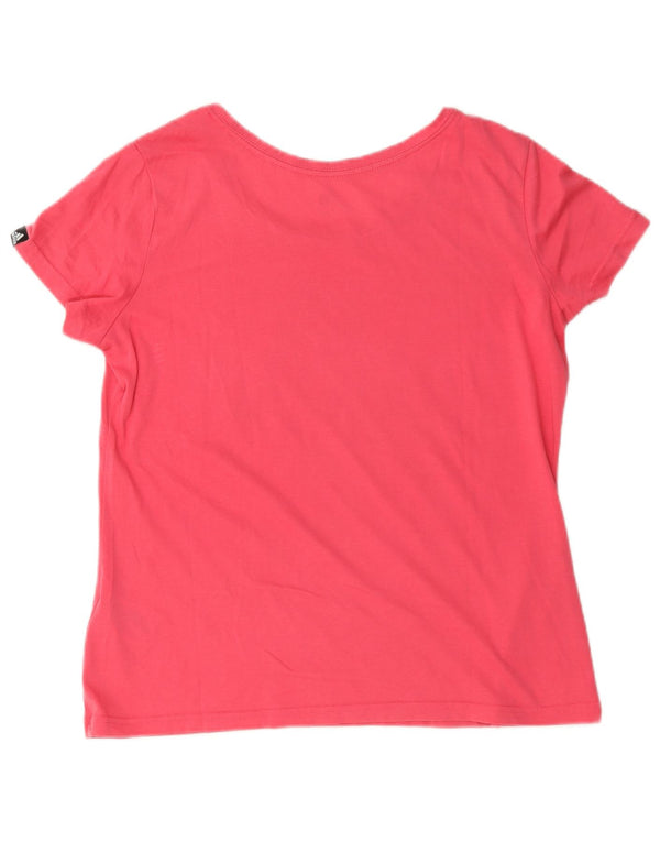 Adidas T-shirt graphique pour femme UK 16/18 Large Rose Coton