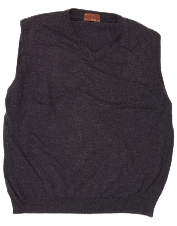 Marks & Spencer Débardeur pour homme XL en laine mérinos bleu marine