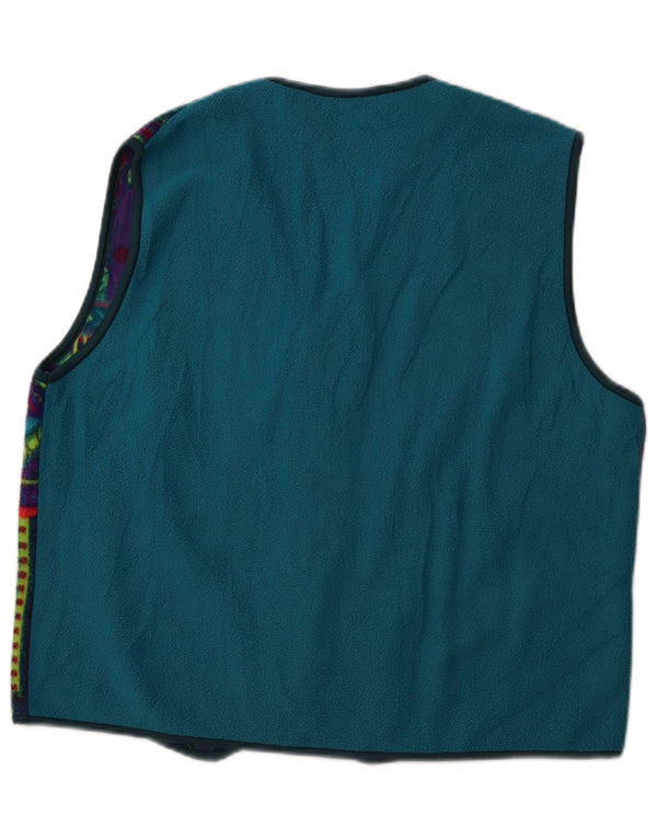 VINTAGE Gilet polaire homme UK 42 XL Géométrique multicolore