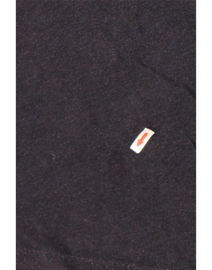 Gap Haut Oversize Femme Manches 3/4 UK 10 Petit Bleu Marine Coton