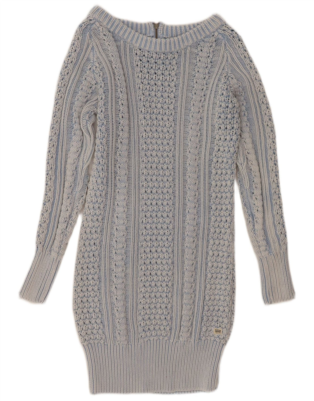 G-Star Robe pull surdimensionnée pour femme UK 10 Small Bleu Coton