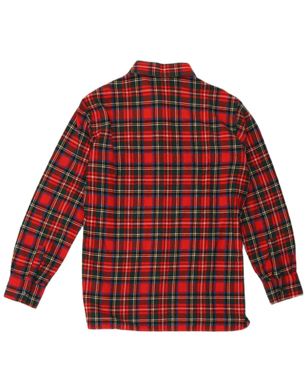 Chemise en flanelle homme vintage grand chèque rouge
