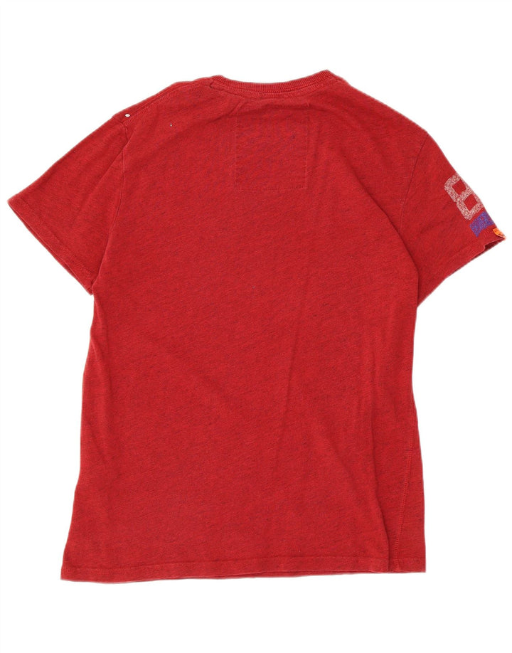 Superdry T-Shirt Graphique Homme Rouge Moyen Coton