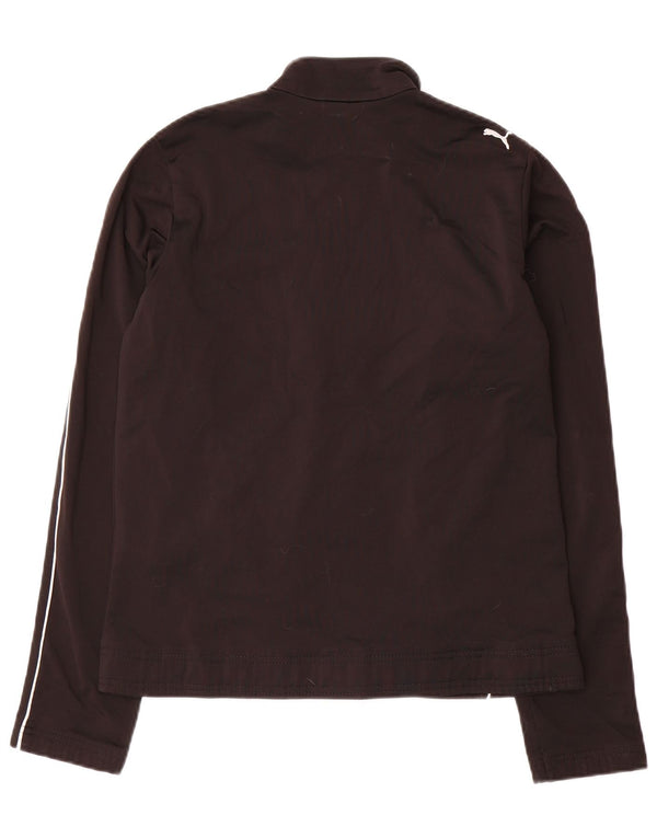 Puma Veste de survêtement pour femme UK 14 Large Noir Colorblock Polyester