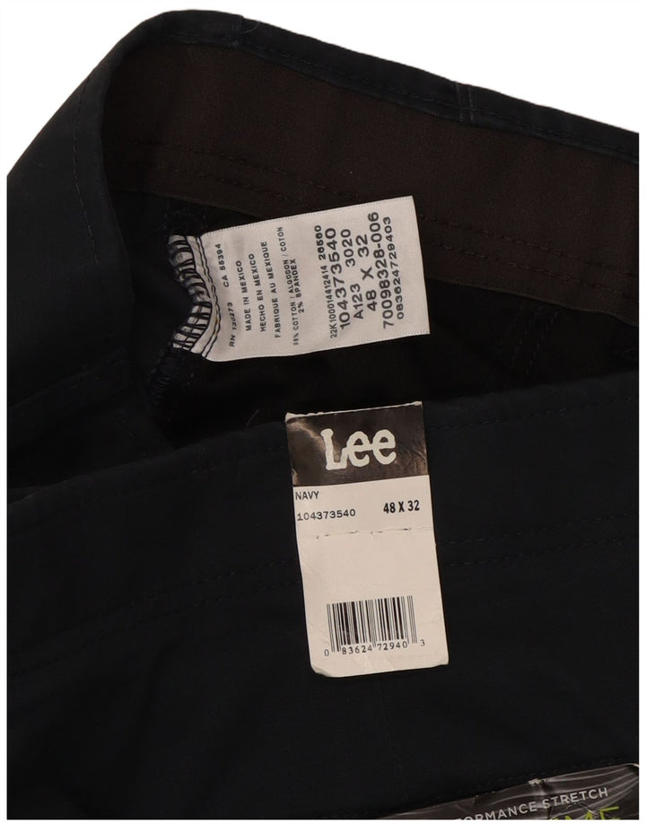 LEE Pantalon Chino Droit Homme Confort Extrême W48 L30 Bleu Marine Coton