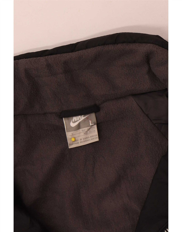 Veste coupe-vent graphique Nike pour garçons 12-13 ans Large Noir Nylon