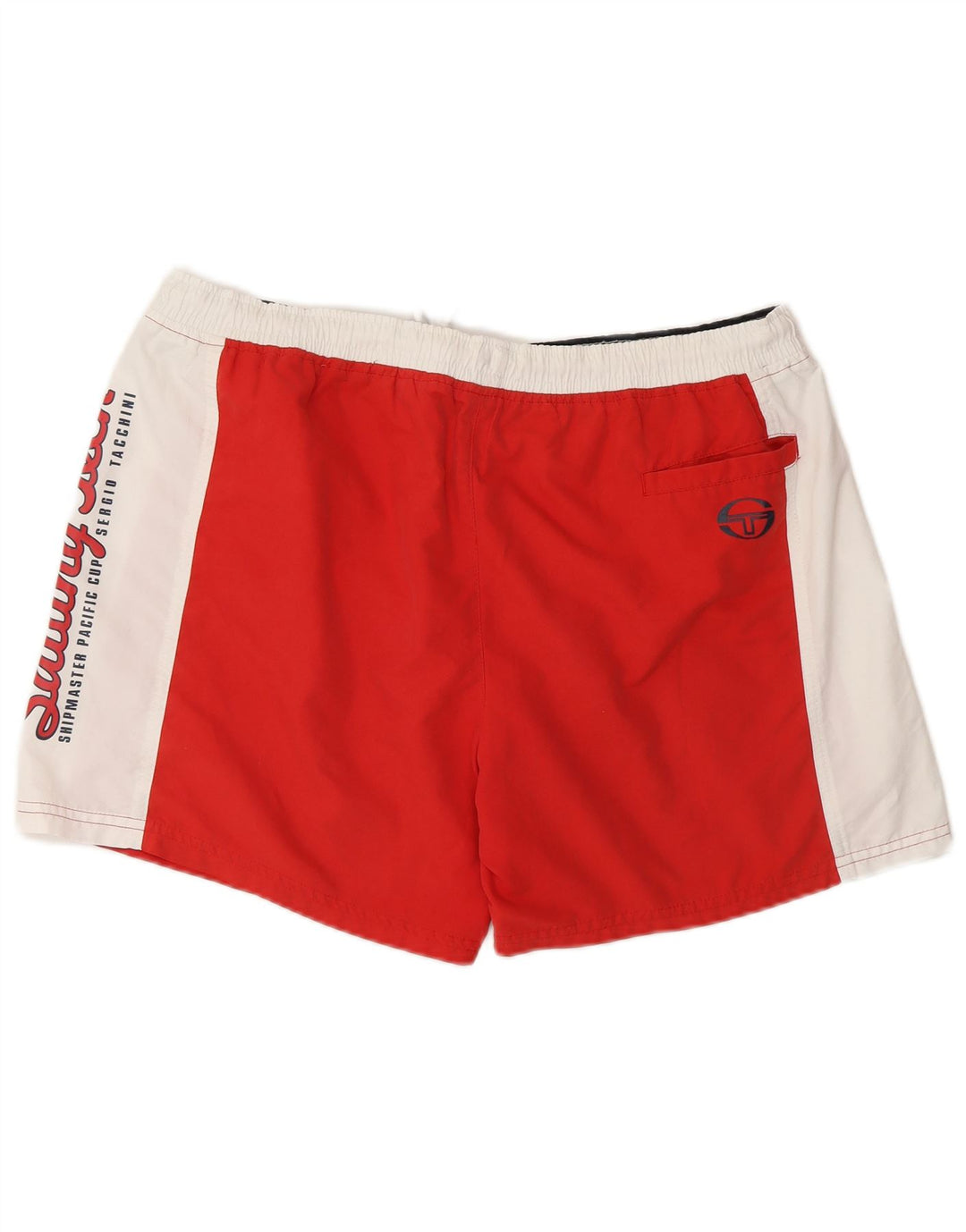 SERGIO TACCHINI Short de Bain Graphique Homme XL Rouge Colorblock Polyester