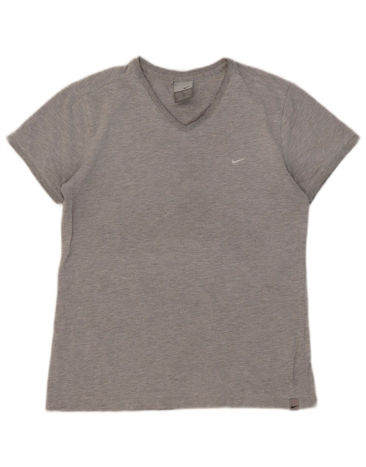 Nike T-Shirt Femme UK 10/12 Gris Moyen