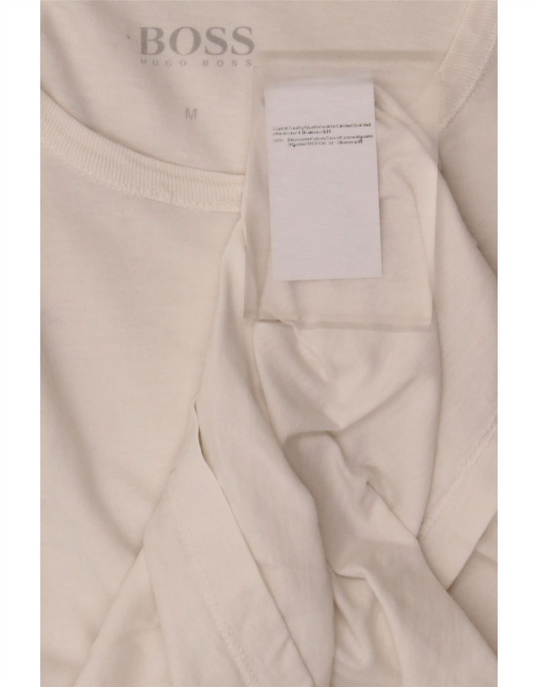 Hugo Boss T-shirt pour femme Top UK 12 Coton blanc moyen