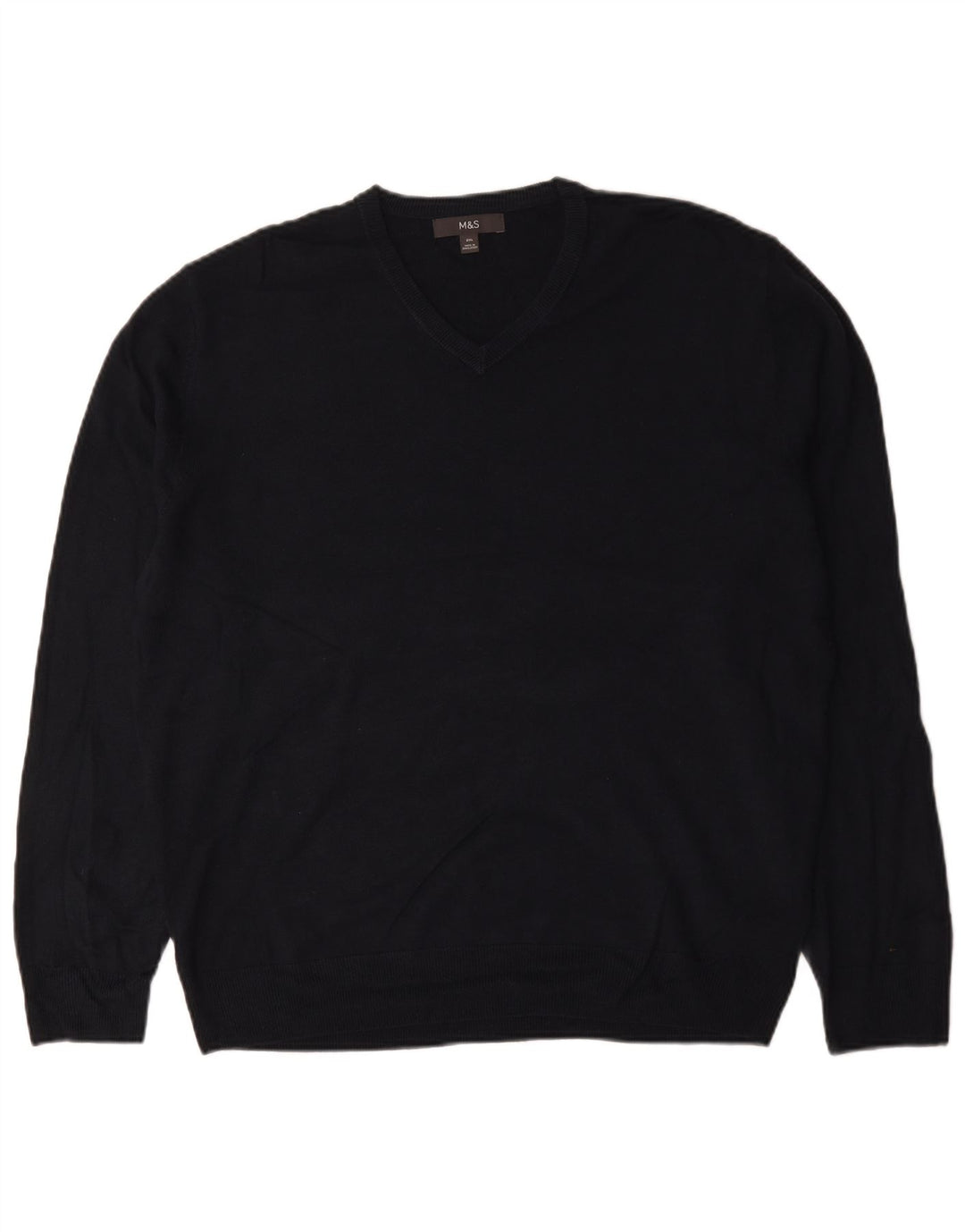 Marks & Spencer Pull col V pour homme 2XL Acrylique noir