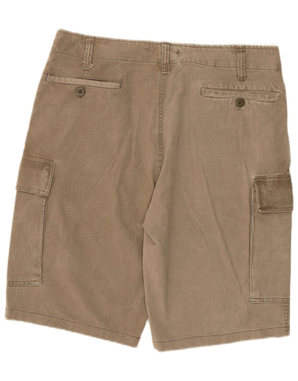 vintage Mens Cargo Shorts W36 Grand Coton Kaki