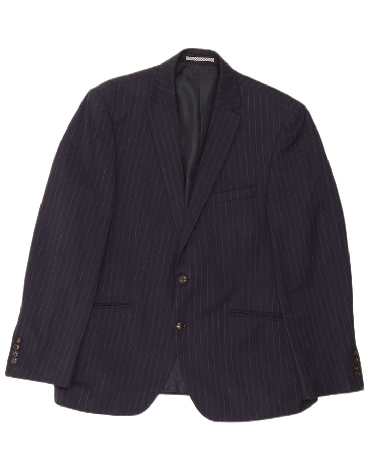 Marks & Spencer Veste blazer pour homme IT 42 Bleu marine moyen à fines rayures