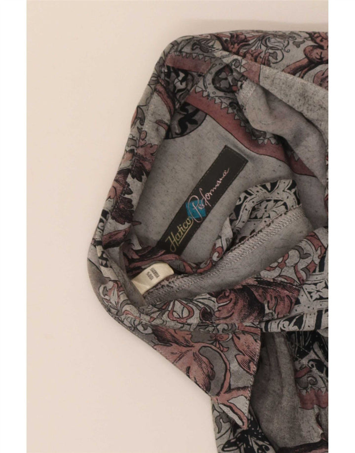 Hatico Chemise à Motifs Abstraits Homme Gris Moyen Viscose