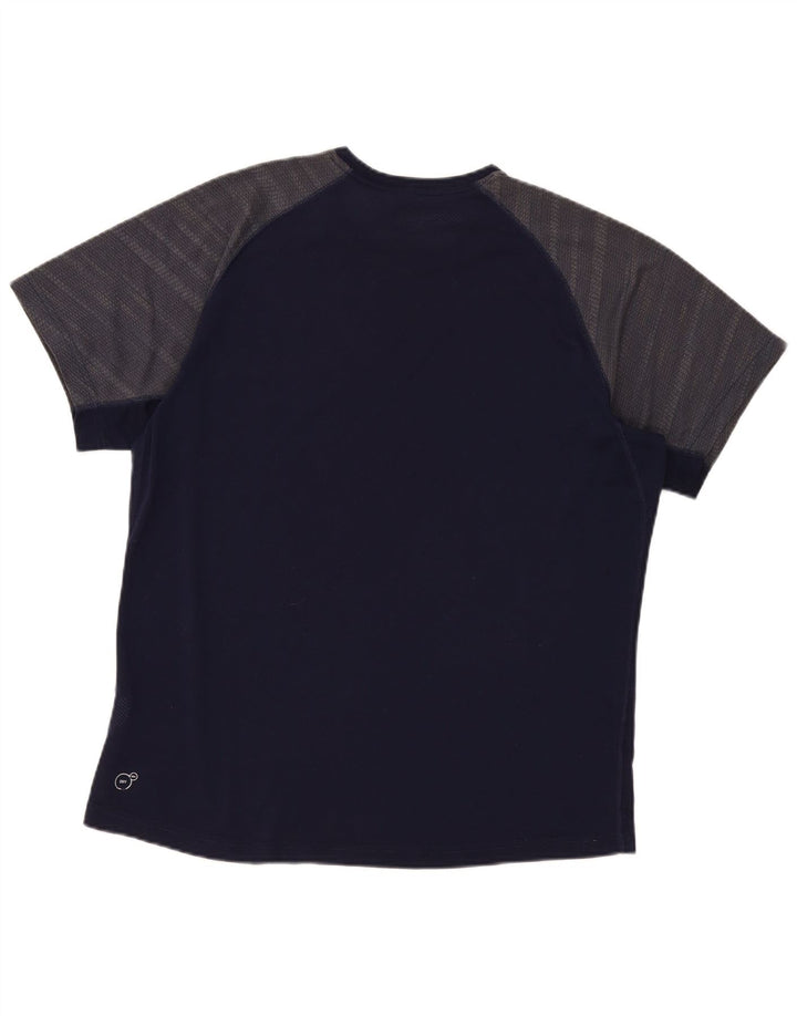 Puma T-Shirt Homme Top XL Bleu Marine Colorblock Polyester