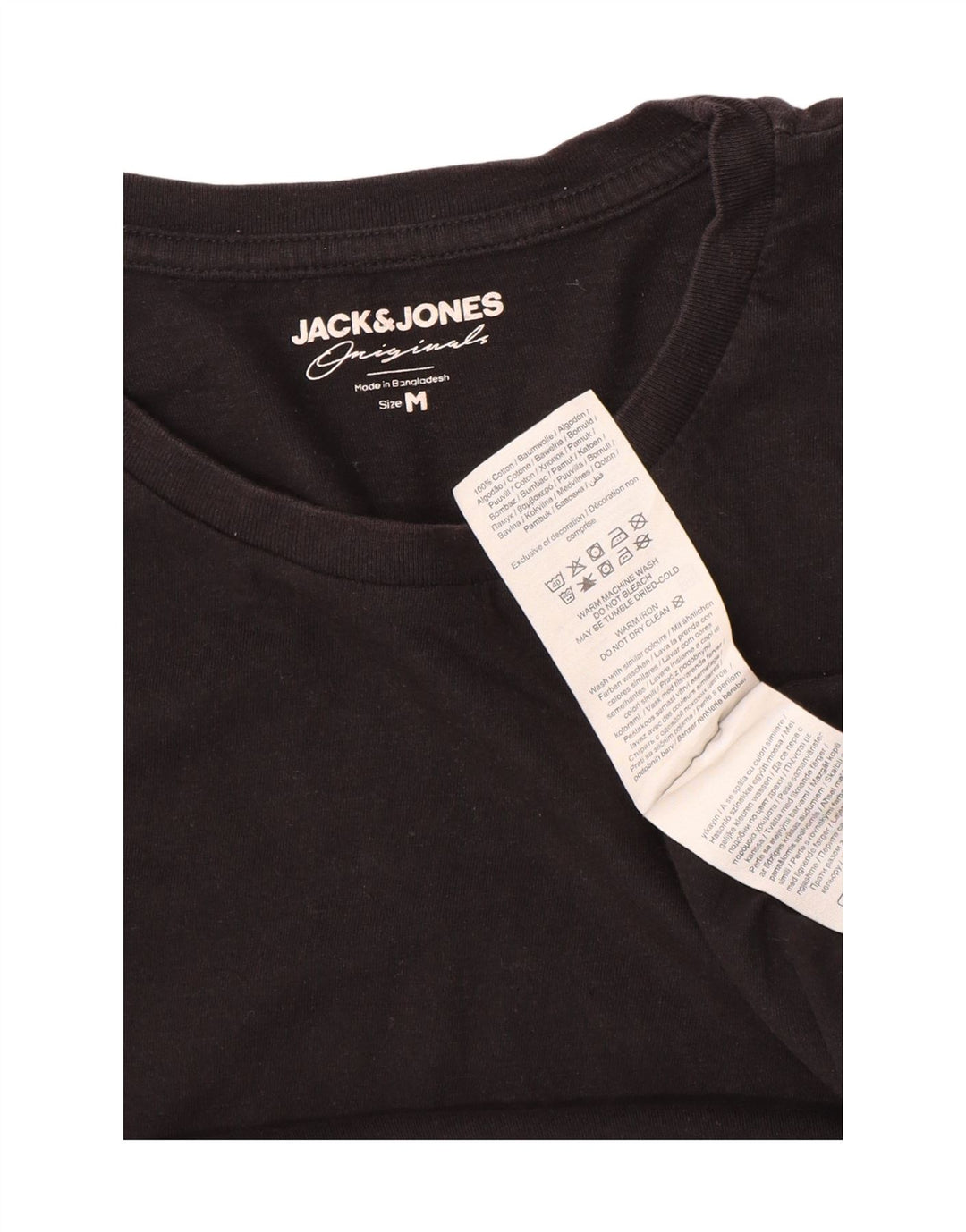 Jack & Jones T-Shirt Homme Noir Moyen Coton