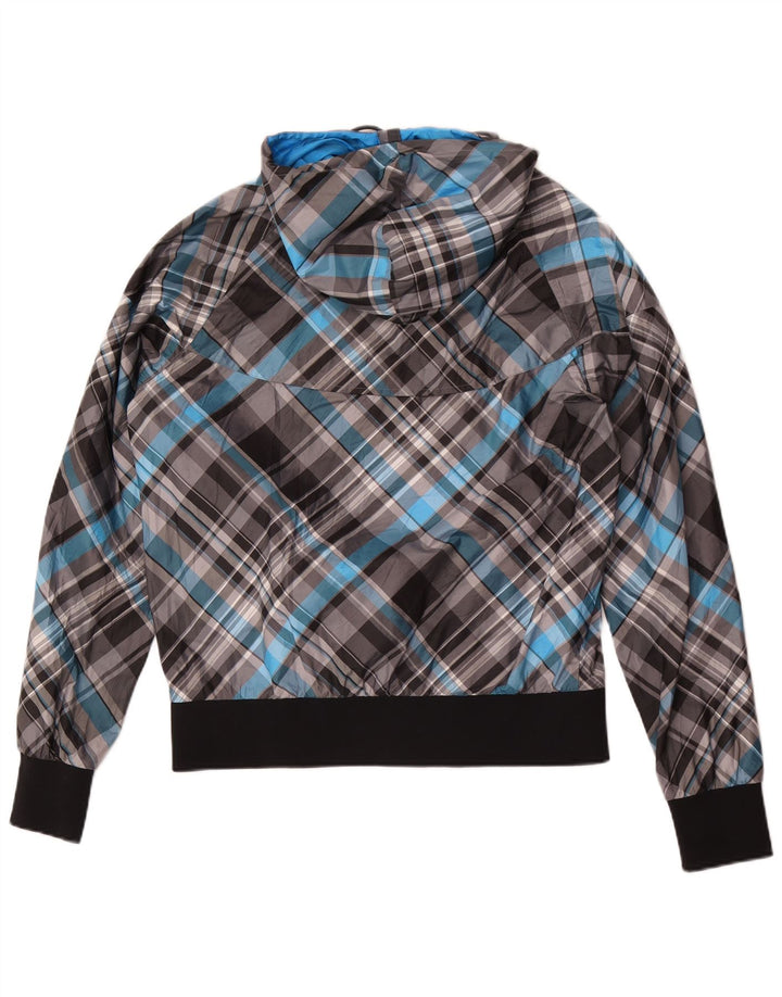 Nike Veste de survêtement à capuche pour homme Grand gris à carreaux en polyester